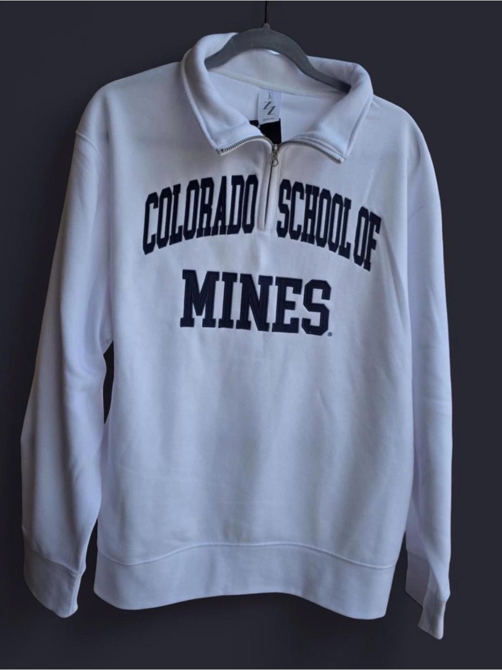 White Colorado School of Mines Quarter-Zip Sweatshirt